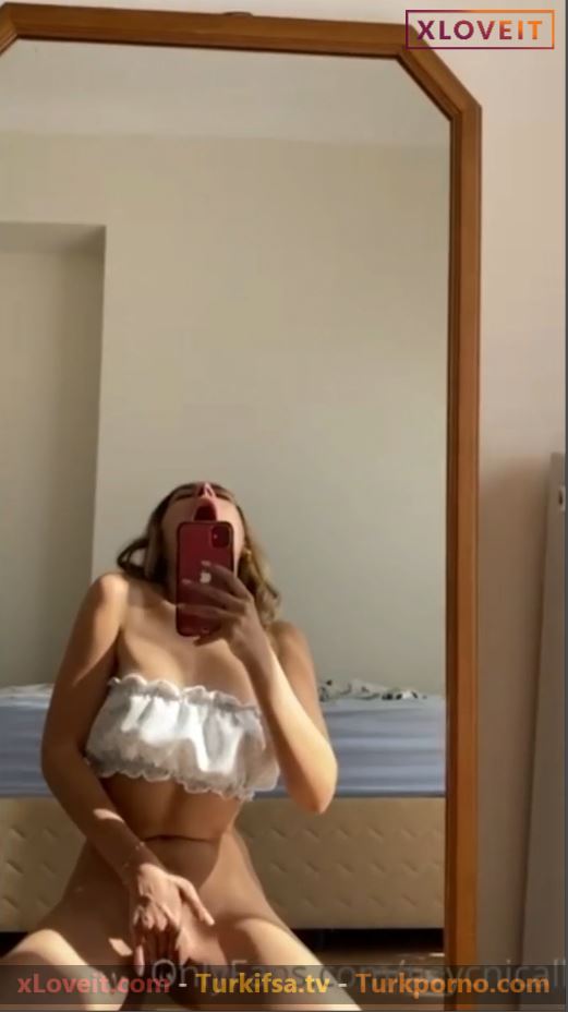 Psycnicall ifşa Ayna karşısında amcık parmakladı